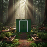 Geräteschuppen L, 196x122x182 cm, grün