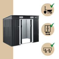 Geräteschuppen L, 196x122x182 cm, anthrazit