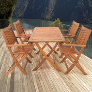 Sitzgruppe SYDNEY, 5-teilig, Naturholz