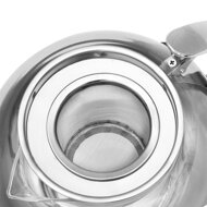 Teeset mit Sieb TEA, transparent, silberfarben