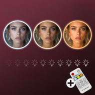 Schminktisch JOCELYN mit Beleuchtung, 140×90×40cm, weiß