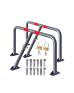 Klappbares Parkbügel-Set ANTONIA, 2 Stück, 800x470x440 mm, grau