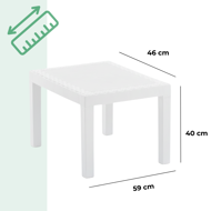 Gartenmöbel-Set AKITA, 3-teilig, weiß