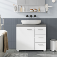 Waschbeckenunterschrank IVY, 30x70x64 cm, weiß/grau