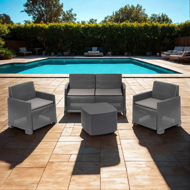 Gartenmöbel-Set COMO, 4-teilig, anthrazit