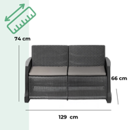 Gartenmöbel-Set COMO, 4-teilig, anthrazit