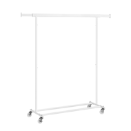 Kleiderständer INEZ auf Rollen, max. 90 kg, 83,5x45x160 cm, weiß