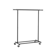 Kleiderständer INEZ auf Rollen, max. 90 kg, 83,5x45x160 cm, schwarz