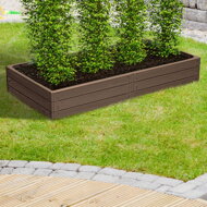 Hochbeet WOODY, 2 Stück, 149x75,6x25 cm, braun