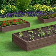 Hochbeet WOODY, 2 Stück, 149x75,6x25 cm, braun