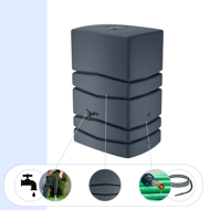 Regentonne AQUA TOWER anthrazit 450l