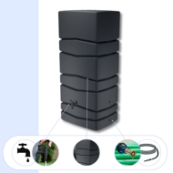 AQUA TOWER Regentonne, 650l, anthrazit