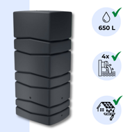 AQUA TOWER Regentonne, 650l, anthrazit