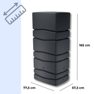 AQUA TOWER Regentonne, 650l, anthrazit