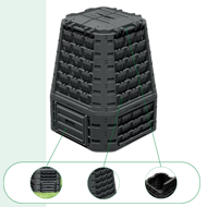 Komposter EVOGREEN VARIO, 750 l, schwarz