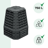 Komposter EVOGREEN VARIO, 750 l, schwarz