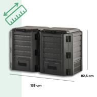 Gartenkomposter - Compogreen 800 l, schwarz