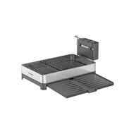Ausziehbarer Geschirrabtropfer JAMIE, 40x25-44x21,6 cm, grau/silber
