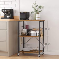 Servierwagen JIMMY, braun/schwarz