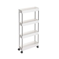 Rollregal SLIM, 4 Ebenen, 13,5x40x86 cm, weiß