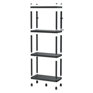 Werkstattregal STACKARO SOLID SMALL, 58x28x131,5cm, schwarz