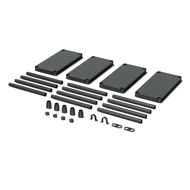 Werkstattregal STACKARO SOLID SMALL, 58x28x131,5cm, schwarz