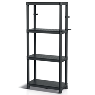 Werkstattregal STACKARO SOLID SMALL, 58x28x131,5cm, schwarz
