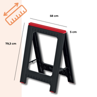 Ständer, Arbeitsbock TITAN, 2er-Set, 58x5x79 cm, schwarz/rot