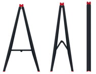 Ständer, Arbeitsbock TITAN, 2er-Set, 58x5x79 cm, schwarz/rot