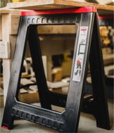 Ständer, Arbeitsbock TITAN, 2er-Set, 58x5x79 cm, schwarz/rot