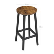 Barhocker LUND, 2 Stück, braun/schwarz
