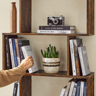 Bücherregal PRESTON, 70x24x190,5 cm, braun 