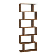 Bücherregal PRESTON, 70x24x190,5 cm, braun 