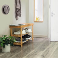Bambusbank mit Schuhablage SANDY, Naturholz