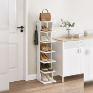 Schuhregal CINDY, 6 Ebenen, 30x26,4x110,4cm, weiß