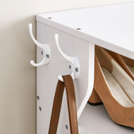Schuhregal CINDY, 6 Ebenen, 30x26,4x110,4cm, weiß
