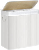 Bambus-Wäschekorb GITA, 150 l, weiß