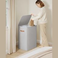 Wäschekorb TALIA 170l, 56×40×75cm, hellgrau