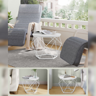 Beistelltisch-Set VERA, 50x40 cm/40x36 cm, weiß