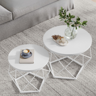 Beistelltisch-Set VERA, 50x40 cm/40x36 cm, weiß