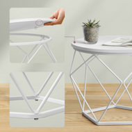 Beistelltisch-Set VERA, 50x40 cm/40x36 cm, weiß
