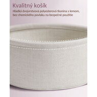 Runder Tisch mit Aufbewahrungskorb COLETTE, rosa/beige
