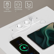 Nachttisch LUCIANO mit Ladefunktion, 35x45x58,3 cm, weiß