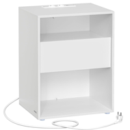 Nachttisch LUCIANO mit Ladefunktion, 35x45x58,3 cm, weiß