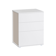 Nachttisch RAMONA, 58×35×45 cm, matt weiß/beige