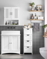 Badezimmerschrank mit 4 Schubladen PAULA, weiß
