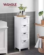 Badezimmerschrank mit 4 Schubladen PAULA, weiß