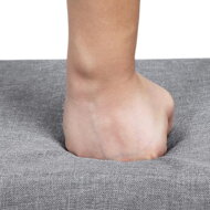 Schuhschrank mit gepolsterter Sitzbank GABI, 10 Fächer, weiß/grau