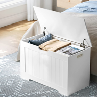 Aufbewahrungsbank GRETA, 76x48x40 cm, weiß