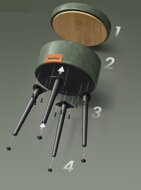 Hocker EKHO mit Stauraum